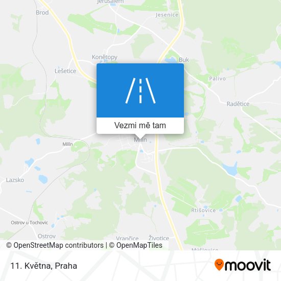 11. Května mapa