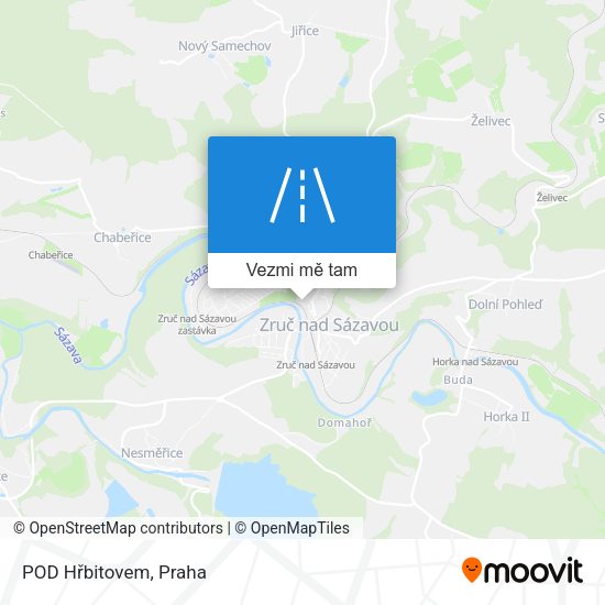 POD Hřbitovem mapa