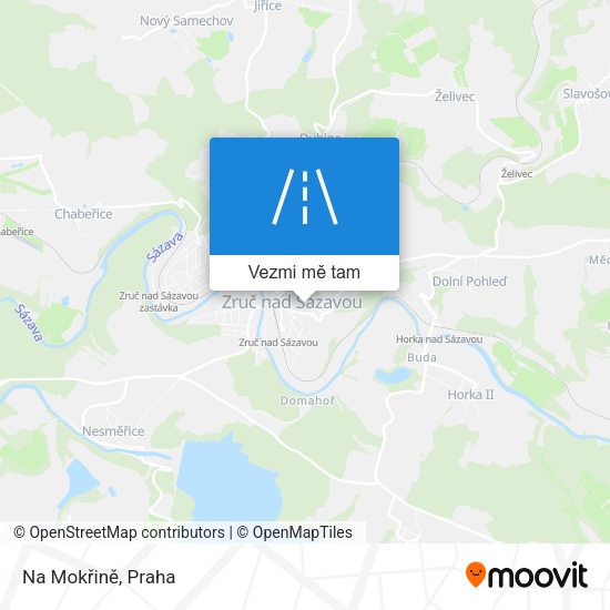 Na Mokřině mapa