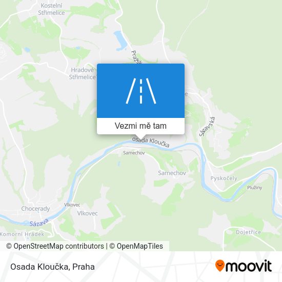 Osada Kloučka mapa