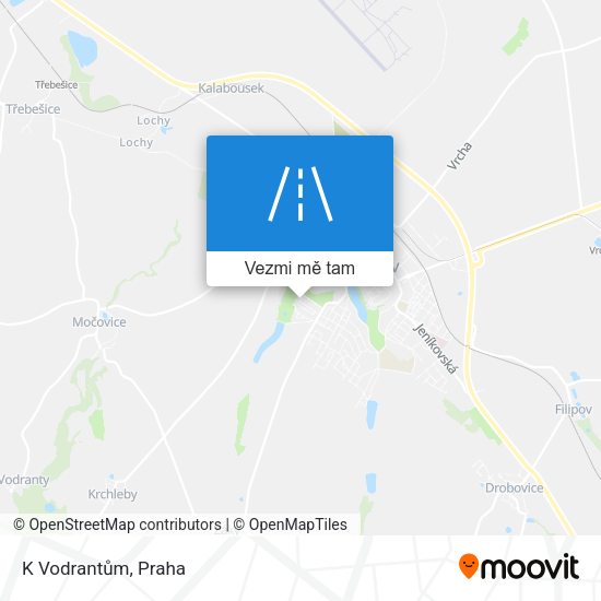 K Vodrantům mapa