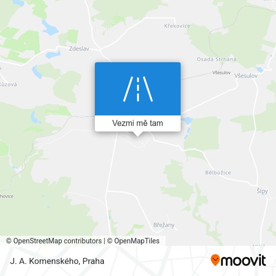 J. A. Komenského mapa