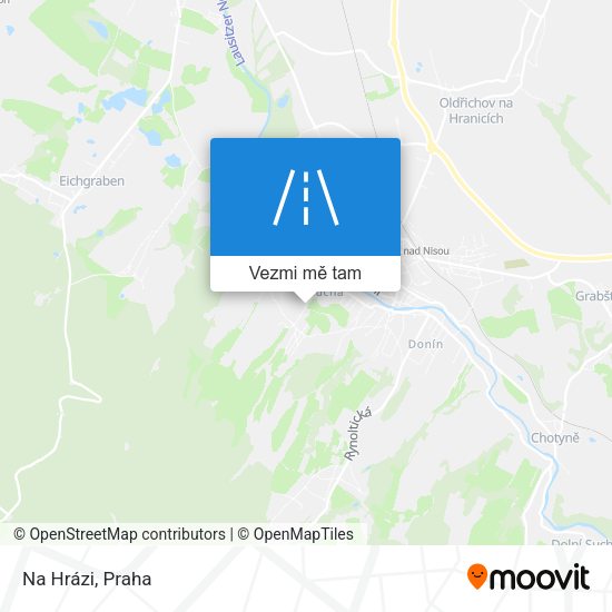 Na Hrázi mapa