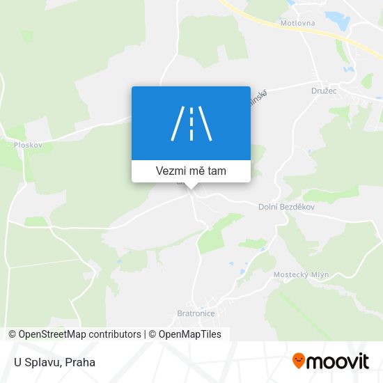 U Splavu mapa