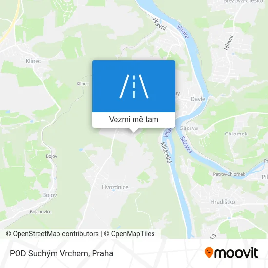POD Suchým Vrchem mapa