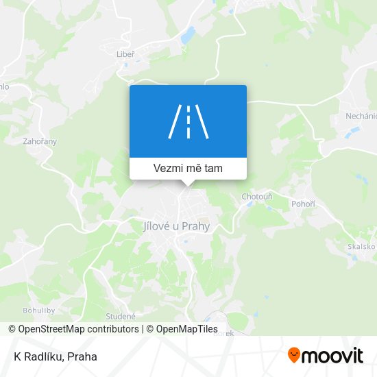 K Radlíku mapa