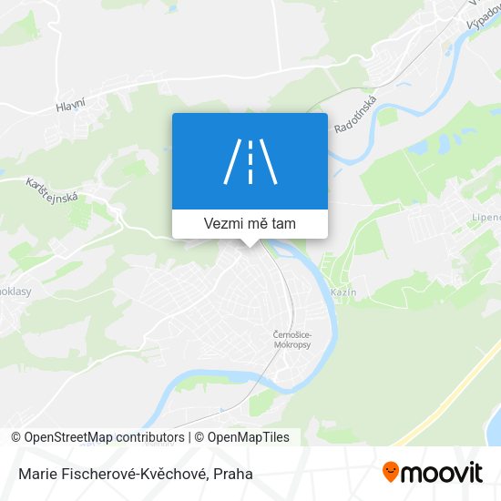 Marie Fischerové-Kvěchové mapa