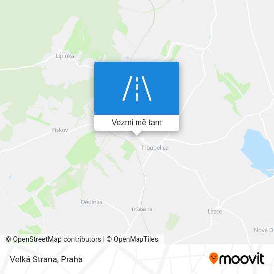Velká Strana mapa