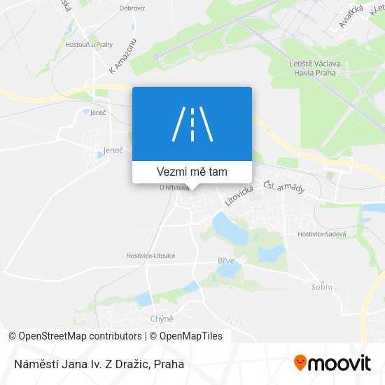 Náměstí Jana Iv. Z Dražic mapa