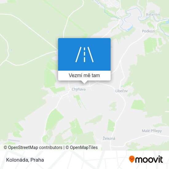 Kolonáda mapa