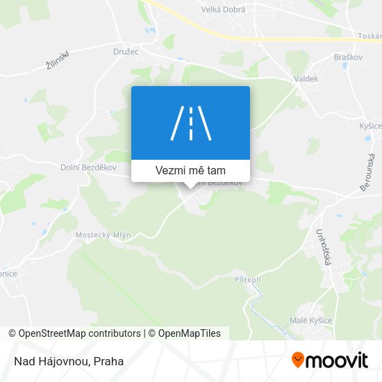 Nad Hájovnou mapa