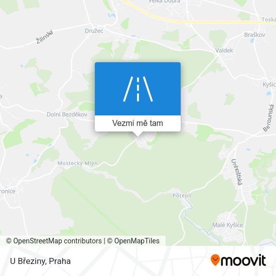 U Březiny mapa