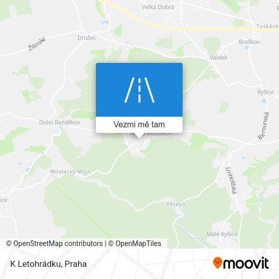 K Letohrádku mapa