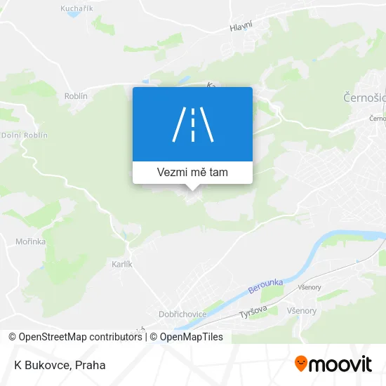 K Bukovce mapa