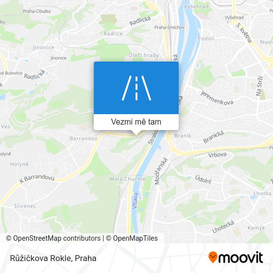 Růžičkova Rokle mapa
