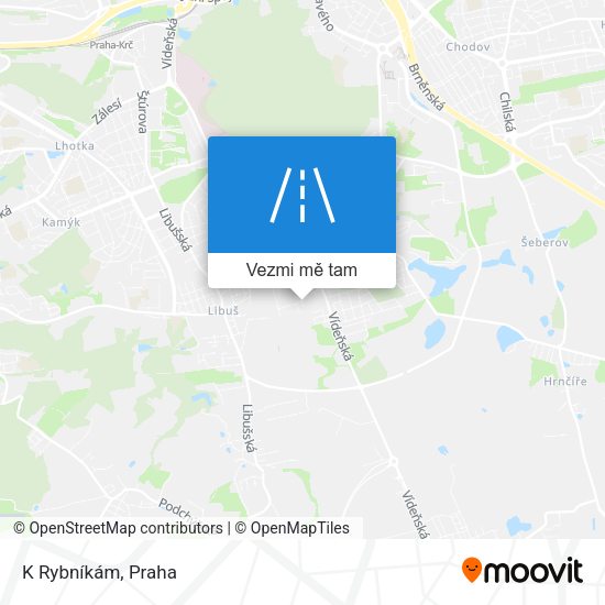 K Rybníkám mapa