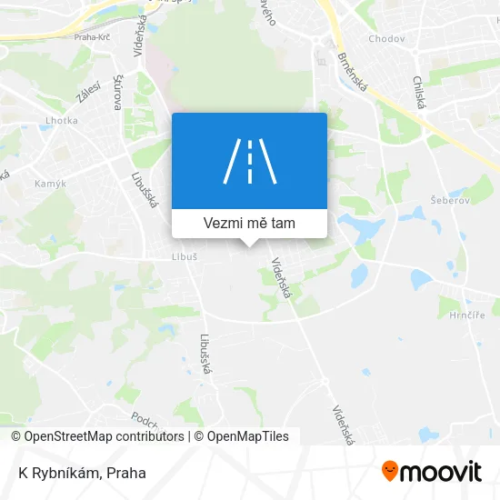 K Rybníkám mapa