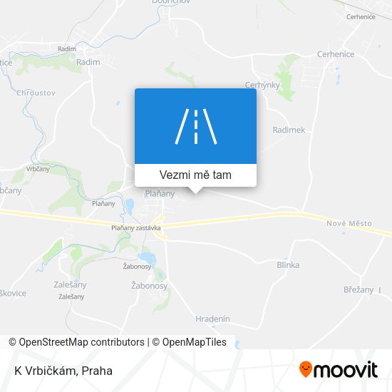 K Vrbičkám mapa