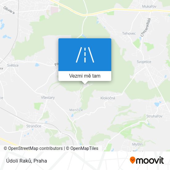 Údolí Raků mapa