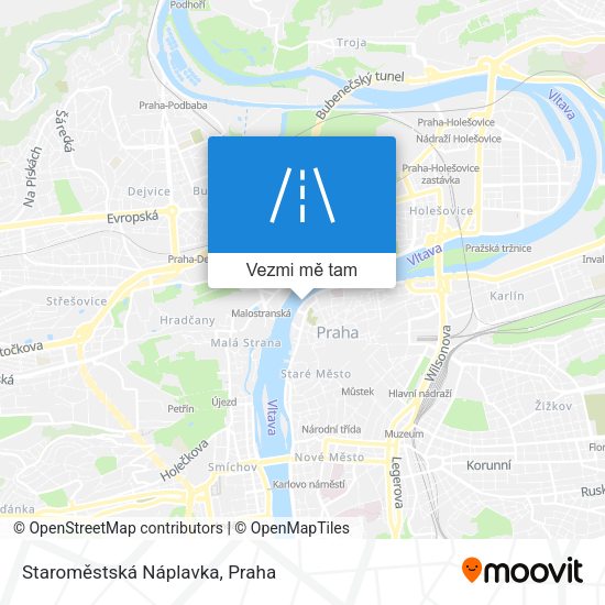 Staroměstská Náplavka mapa