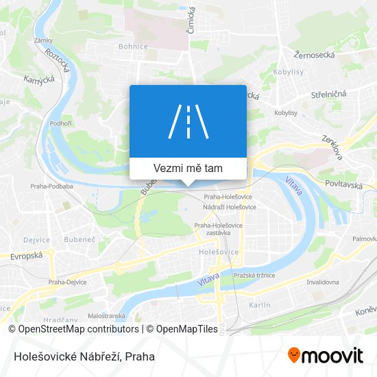 Holešovické Nábřeží mapa