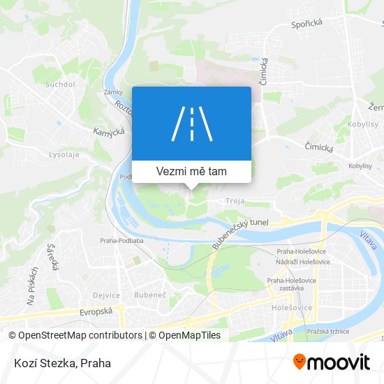 Kozí Stezka mapa