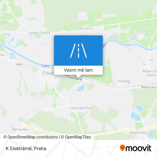 K Elektrárně mapa