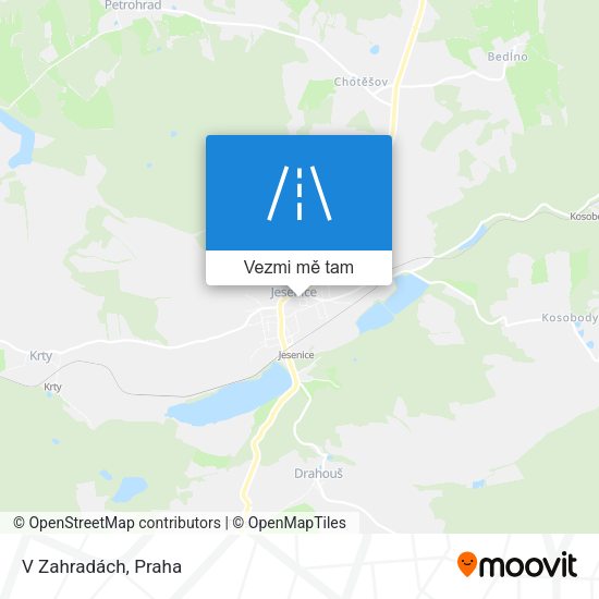 V Zahradách mapa