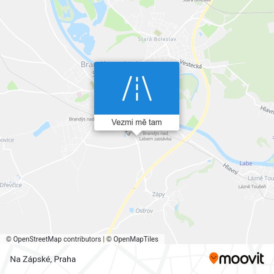 Na Zápské mapa