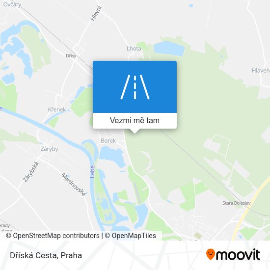 Dříská Cesta mapa