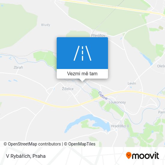 V Rybářích mapa