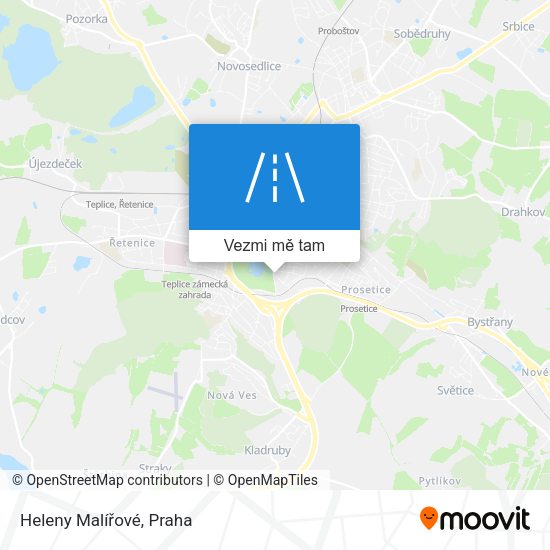 Heleny Malířové mapa