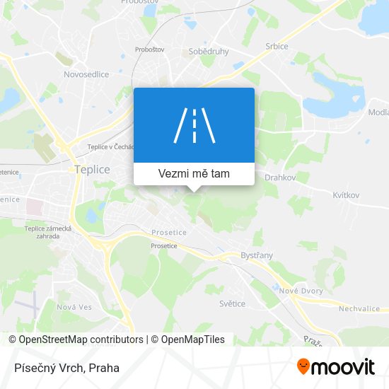 Písečný Vrch mapa