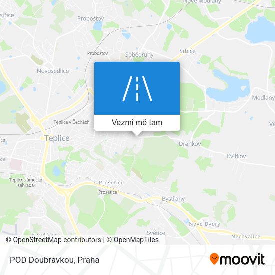 POD Doubravkou mapa