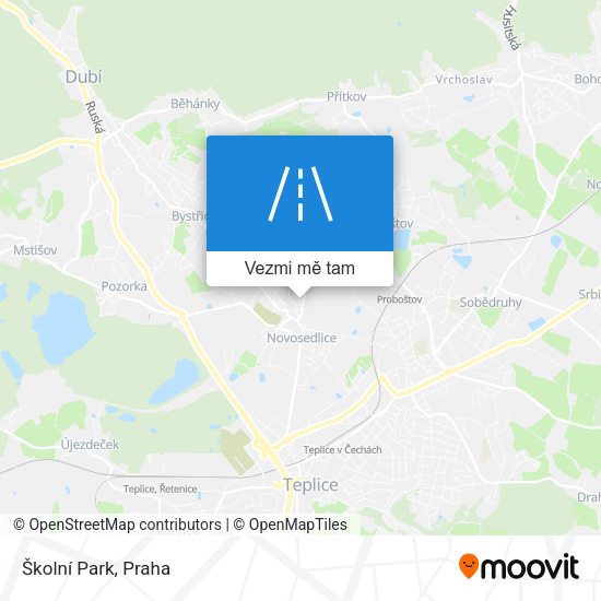 Školní Park mapa