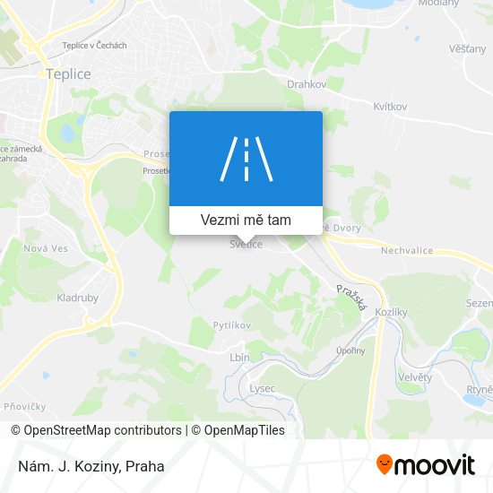 Nám. J. Koziny mapa