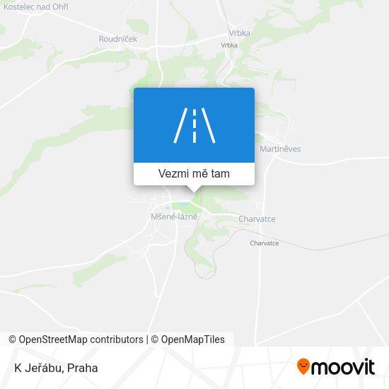 K Jeřábu mapa