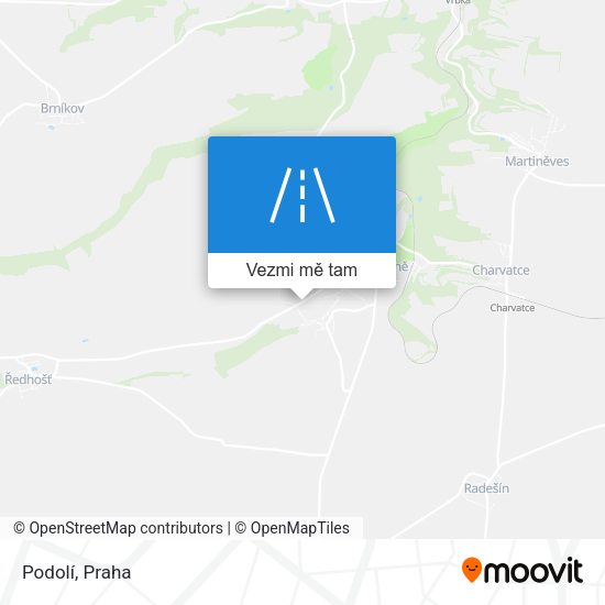 Podolí mapa
