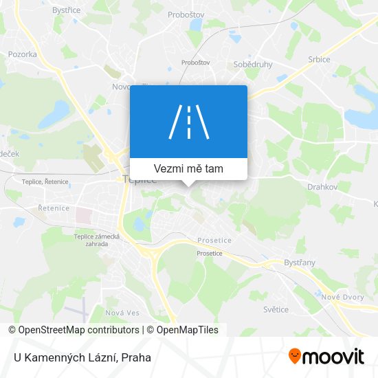 U Kamenných Lázní mapa