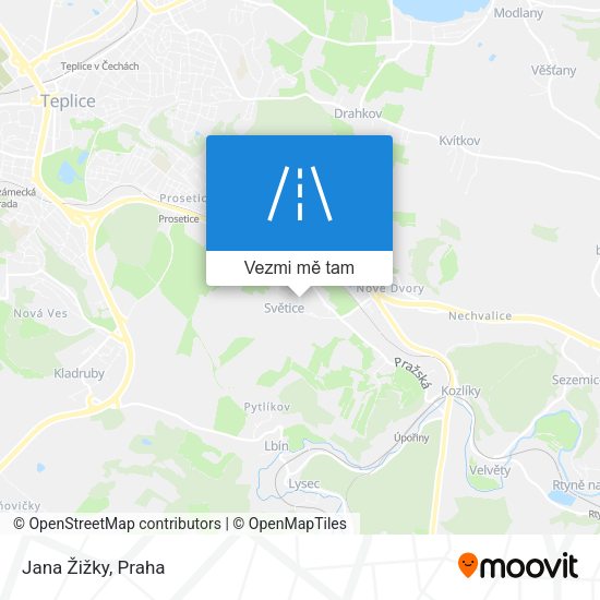 Jana Žižky mapa