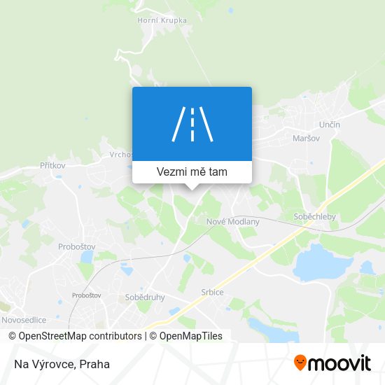 Na Výrovce mapa