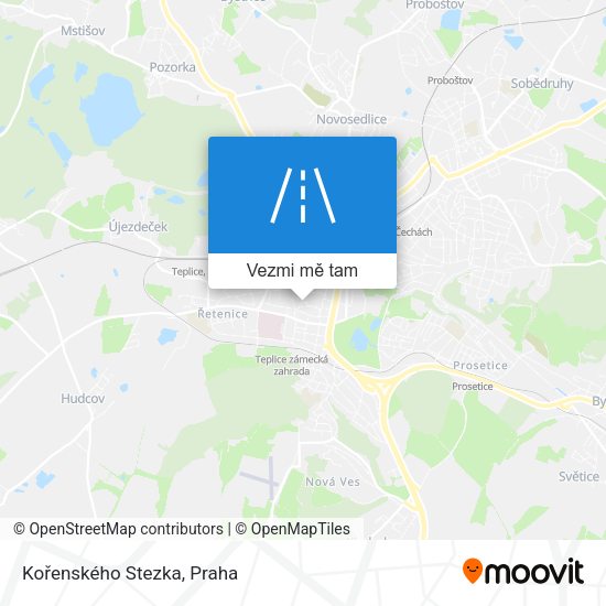 Kořenského Stezka mapa