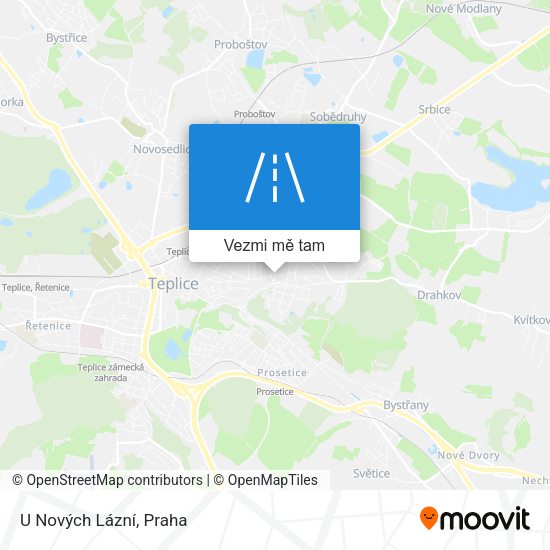 U Nových Lázní mapa