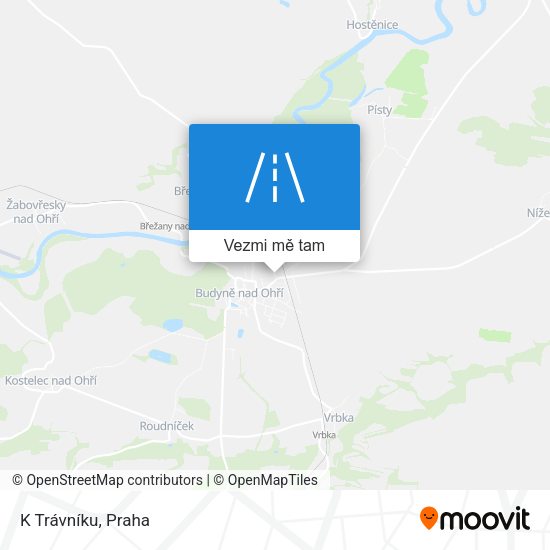 K Trávníku mapa
