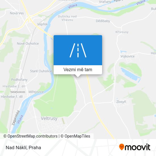 Nad Náklí mapa