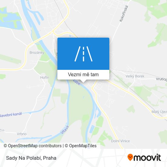 Sady Na Polabí mapa
