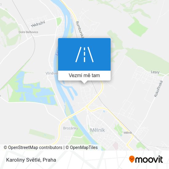 Karoliny Světlé mapa