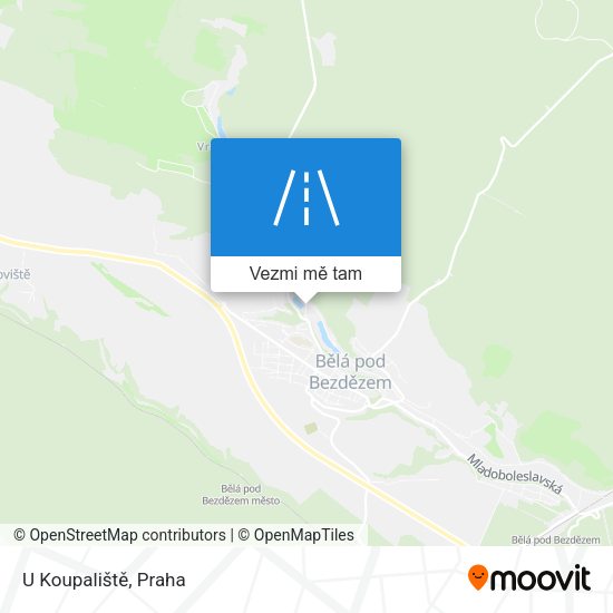 U Koupaliště mapa