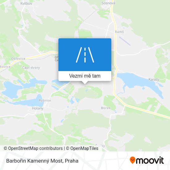 Barbořin Kamenný Most mapa
