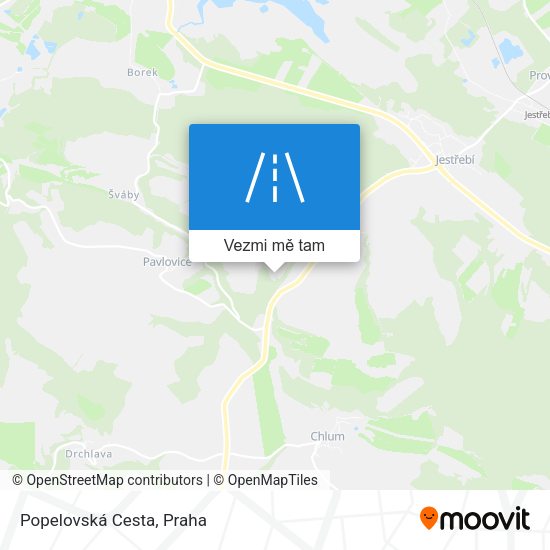 Popelovská Cesta mapa